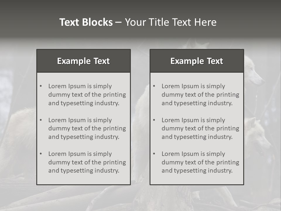 Dangerous Polar Arctic Wolf PowerPoint Template