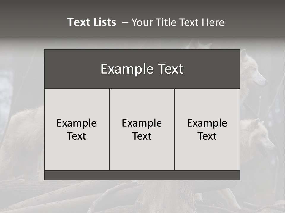 Dangerous Polar Arctic Wolf PowerPoint Template