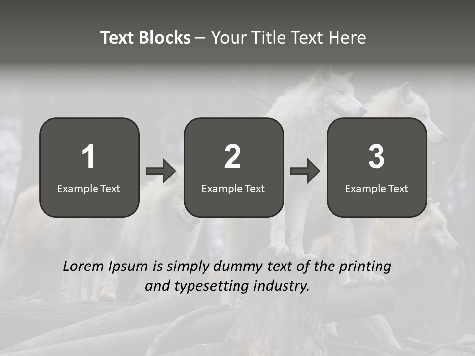 Dangerous Polar Arctic Wolf PowerPoint Template