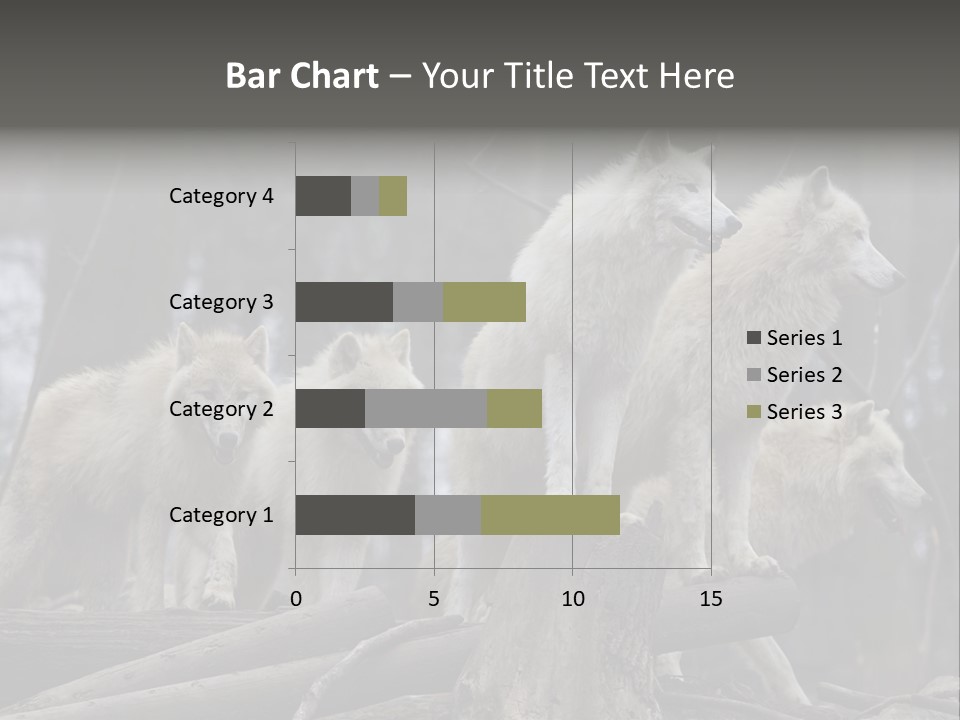 Dangerous Polar Arctic Wolf PowerPoint Template
