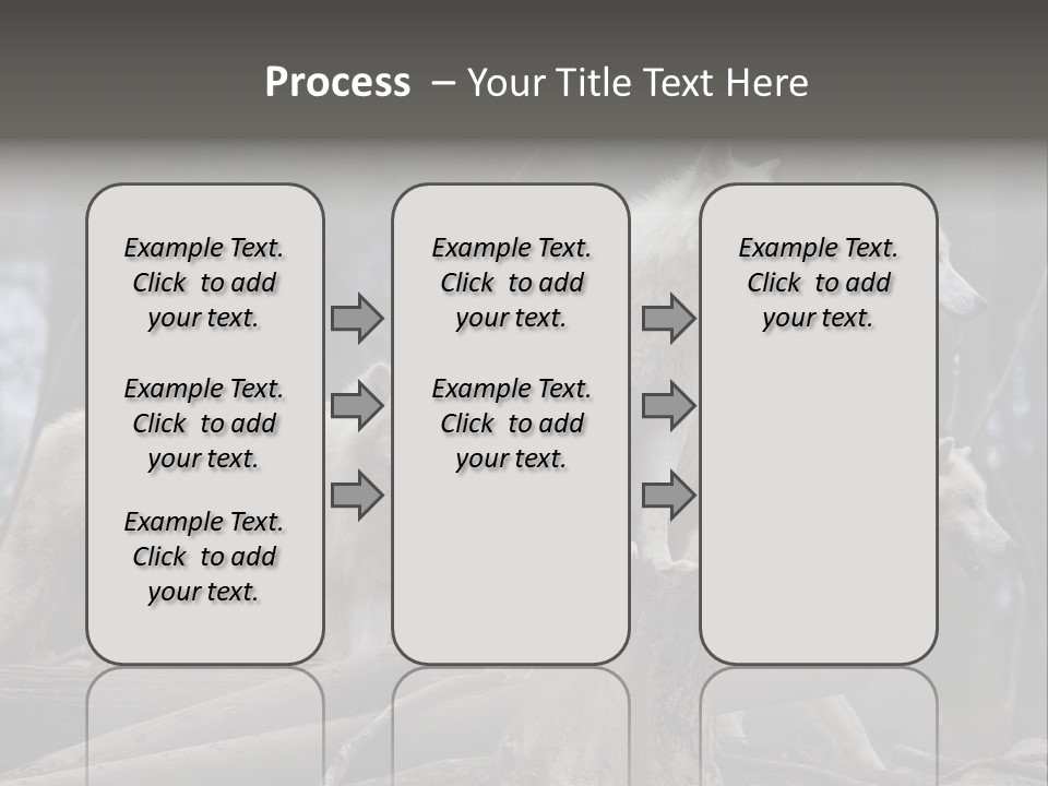 Dangerous Polar Arctic Wolf PowerPoint Template