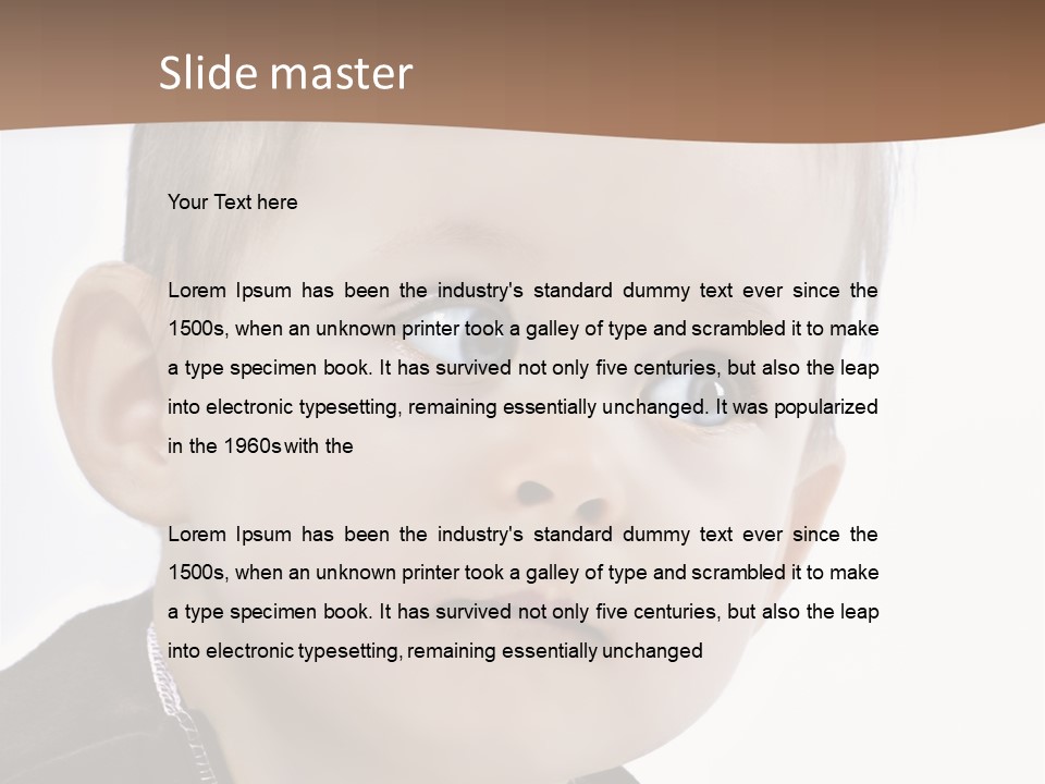 Augen Kind Jung PowerPoint Template