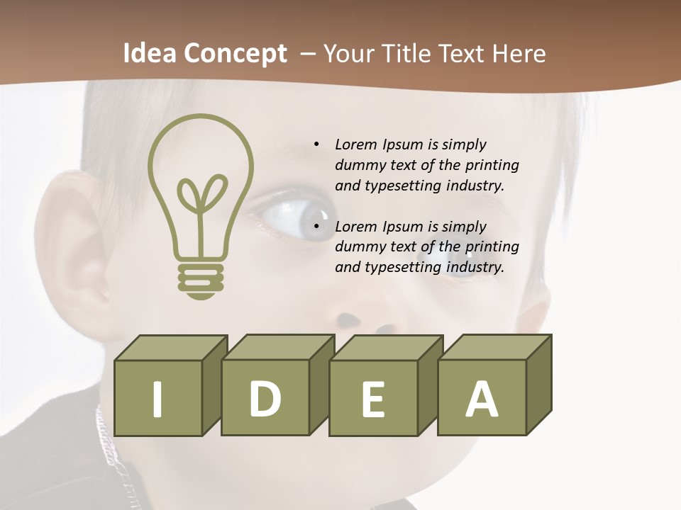 Augen Kind Jung PowerPoint Template