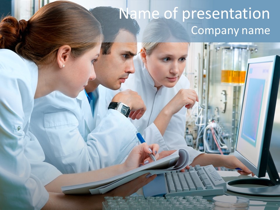 Beaker Chemical Study PowerPoint Template