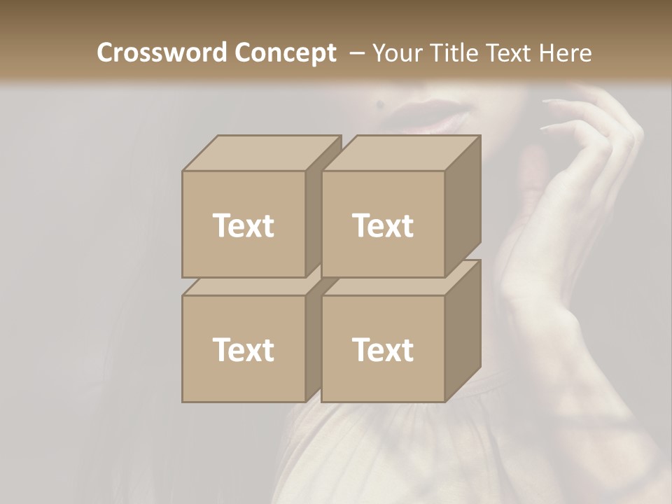 Female Cute Smile PowerPoint Template