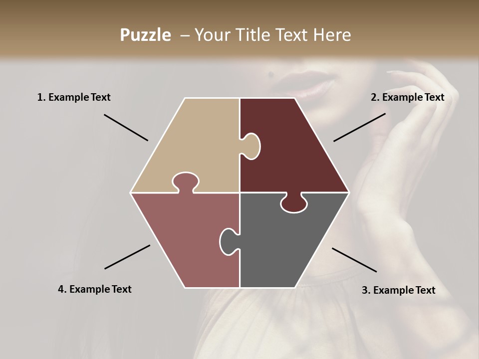 Female Cute Smile PowerPoint Template