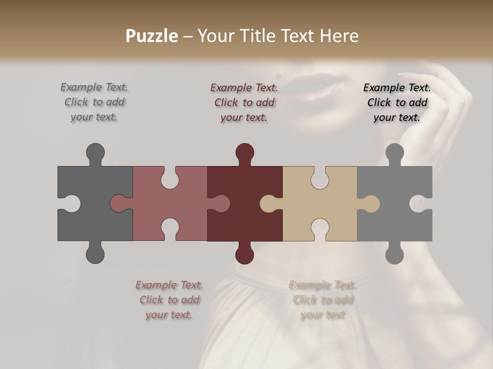 Female Cute Smile PowerPoint Template