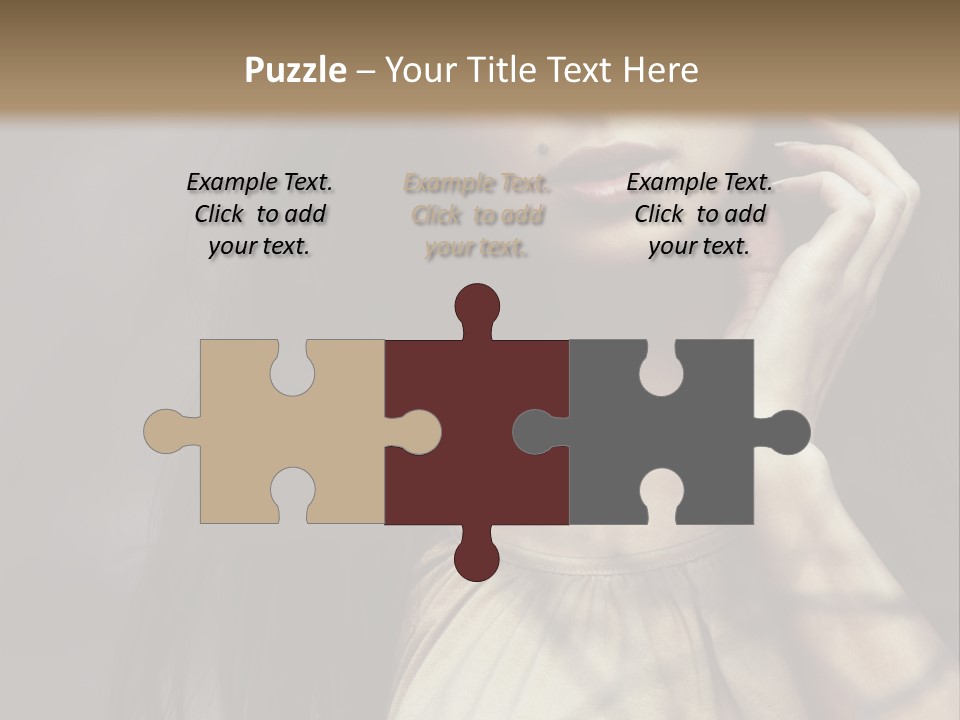 Female Cute Smile PowerPoint Template