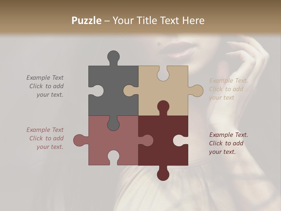 Female Cute Smile PowerPoint Template