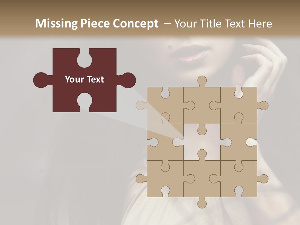 Female Cute Smile PowerPoint Template