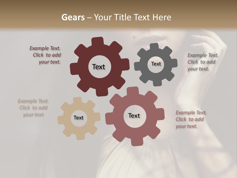 Female Cute Smile PowerPoint Template