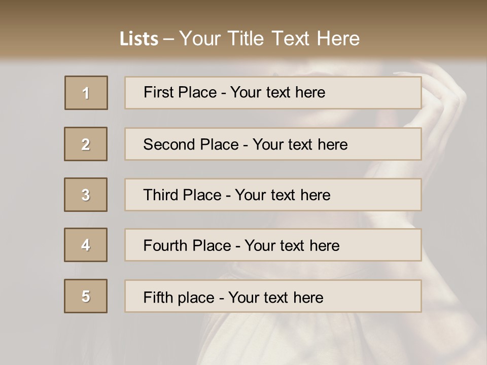 Female Cute Smile PowerPoint Template