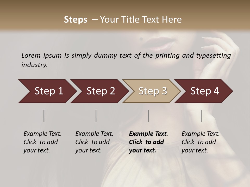 Female Cute Smile PowerPoint Template