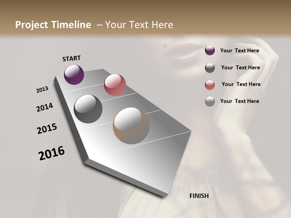Female Cute Smile PowerPoint Template