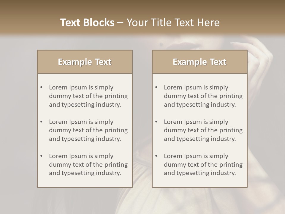 Female Cute Smile PowerPoint Template