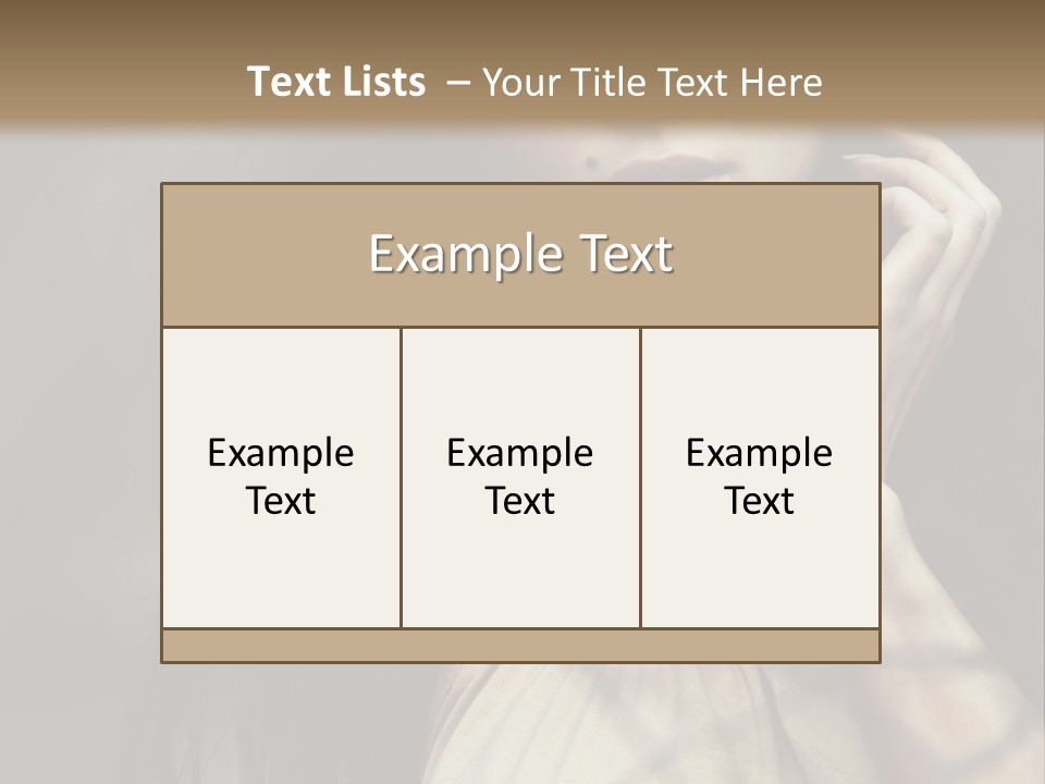 Female Cute Smile PowerPoint Template