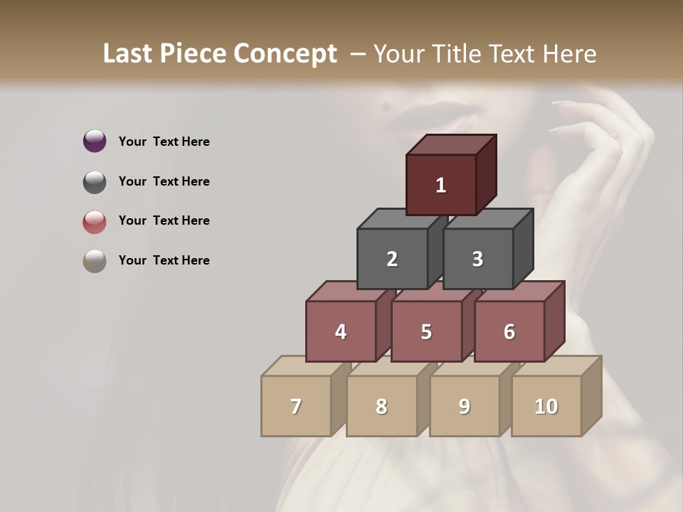 Female Cute Smile PowerPoint Template