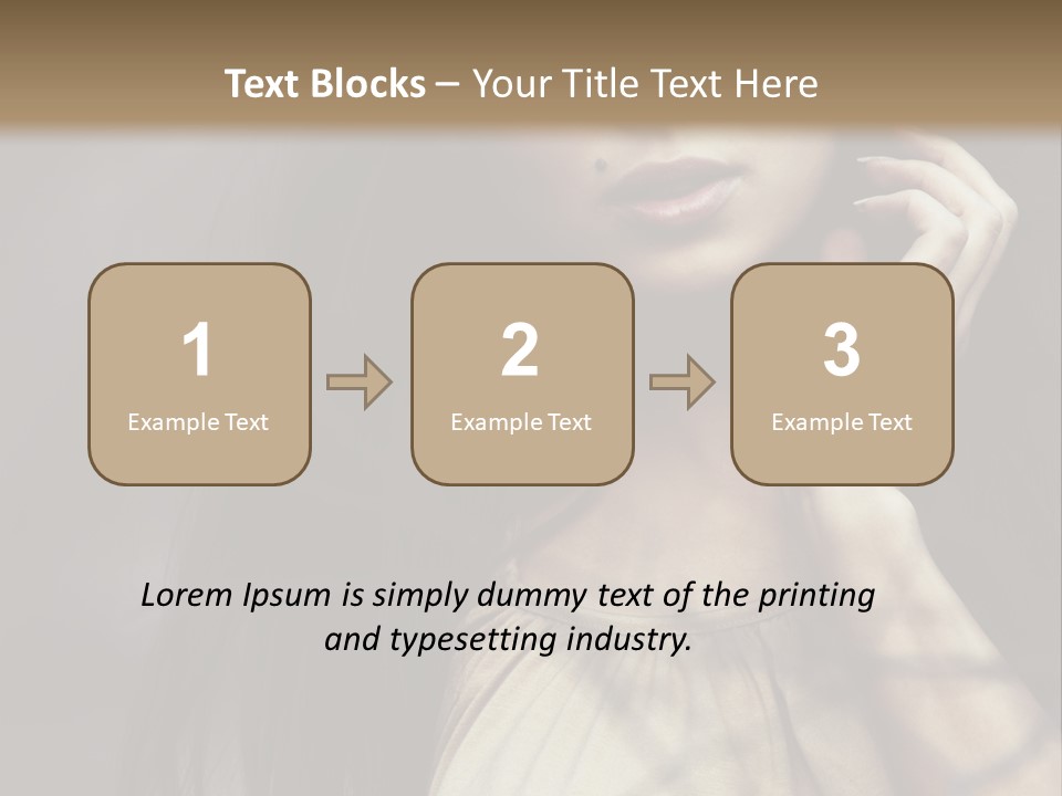 Female Cute Smile PowerPoint Template