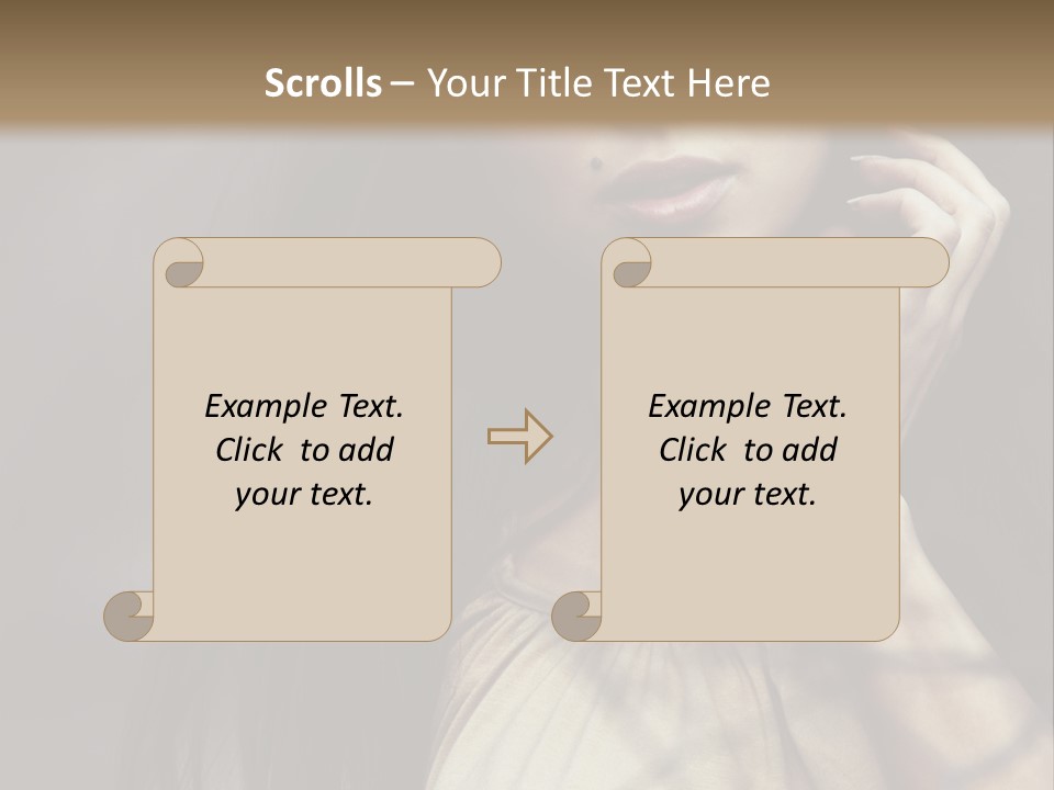 Female Cute Smile PowerPoint Template