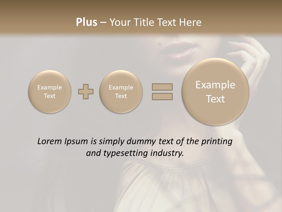 Female Cute Smile PowerPoint Template