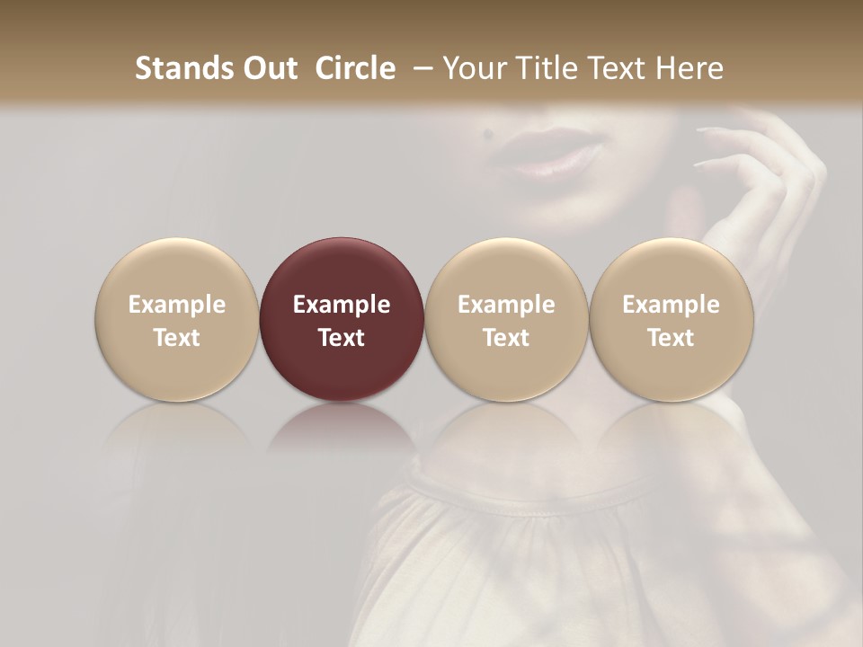 Female Cute Smile PowerPoint Template