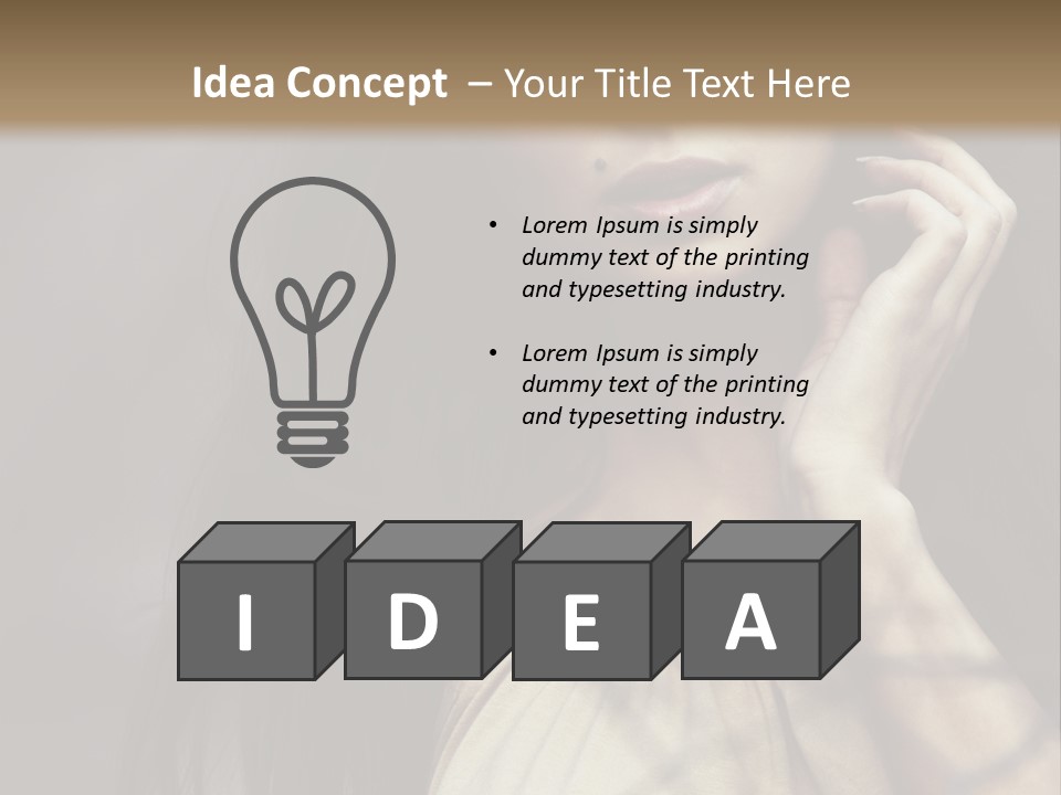 Female Cute Smile PowerPoint Template