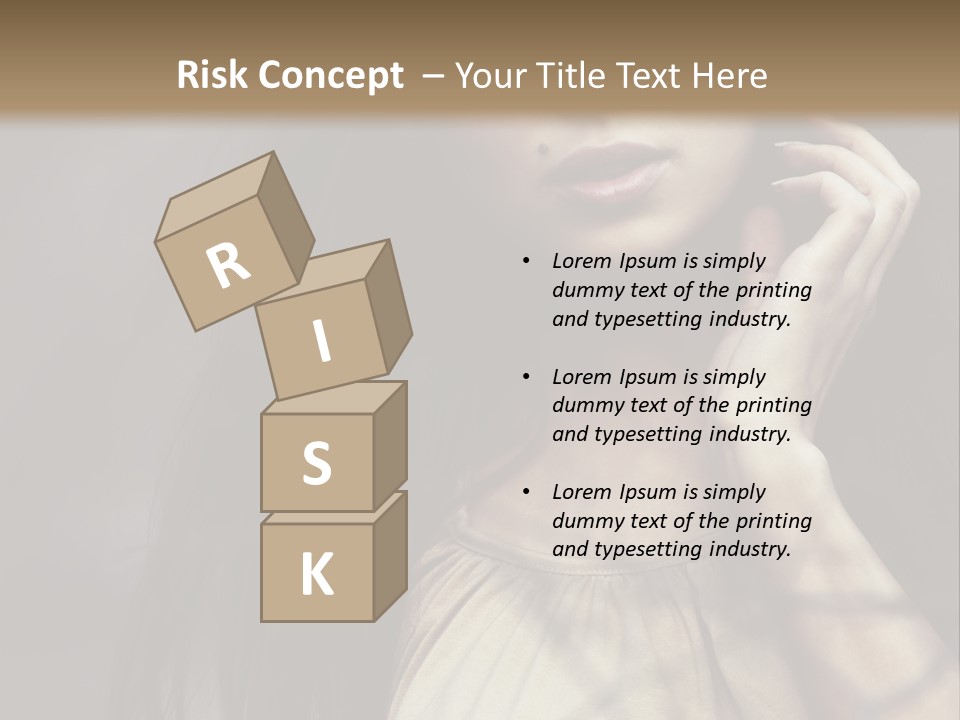 Female Cute Smile PowerPoint Template