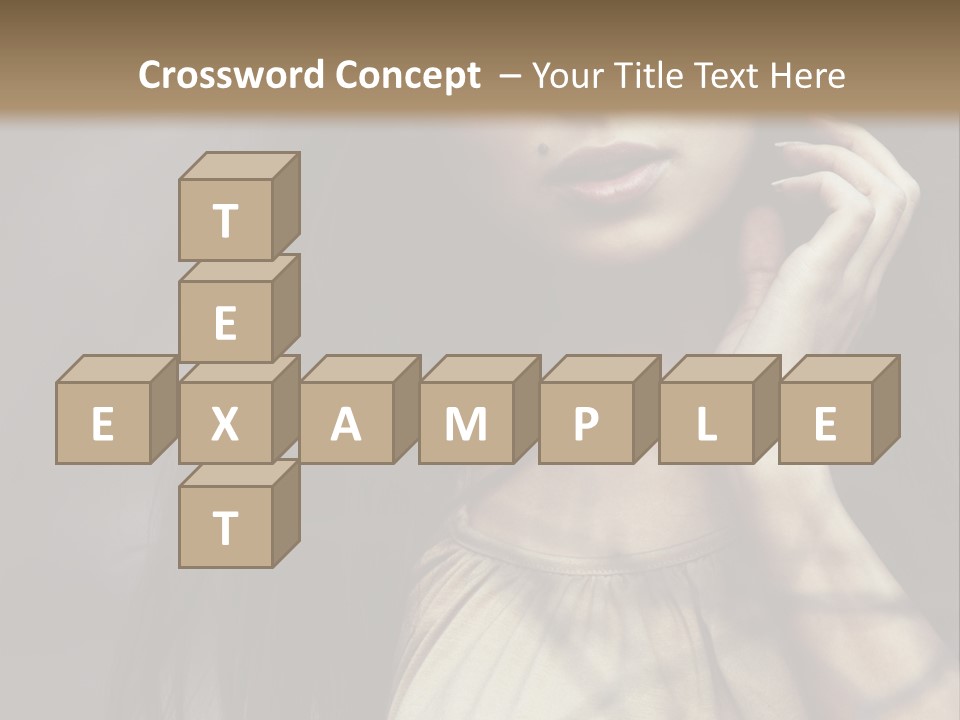 Female Cute Smile PowerPoint Template