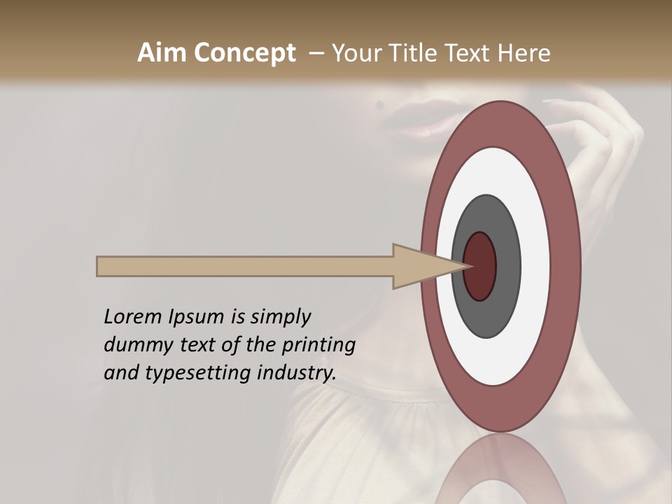 Female Cute Smile PowerPoint Template