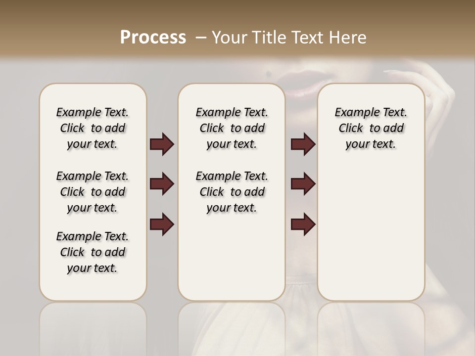 Female Cute Smile PowerPoint Template