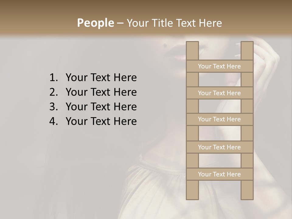 Female Cute Smile PowerPoint Template