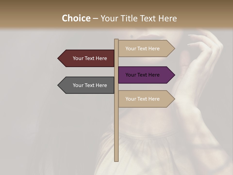 Female Cute Smile PowerPoint Template