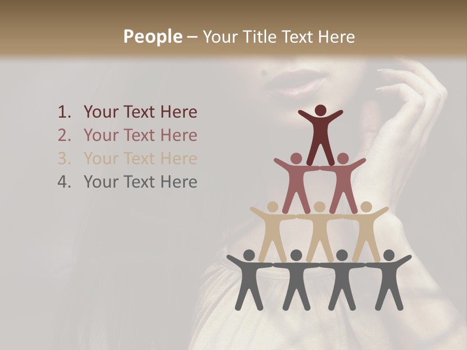 Female Cute Smile PowerPoint Template