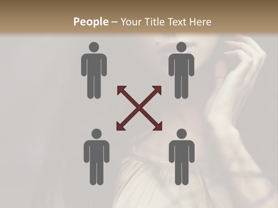 Female Cute Smile PowerPoint Template