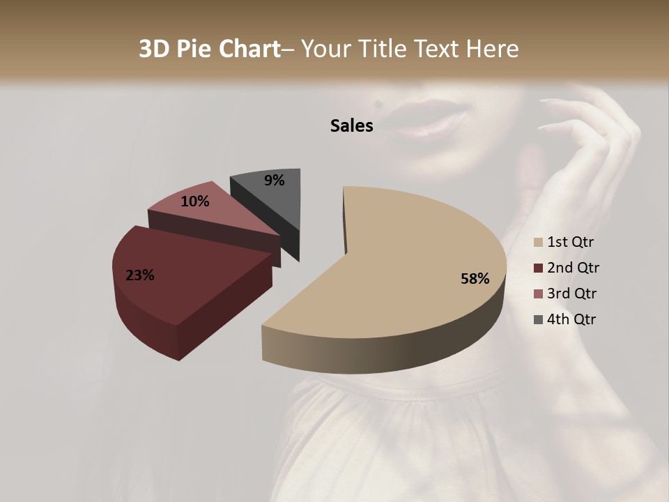 Female Cute Smile PowerPoint Template