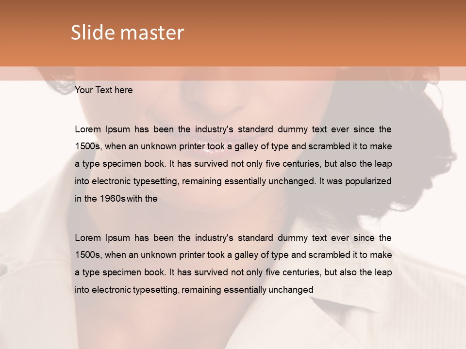 Corporate Smile Woman PowerPoint Template