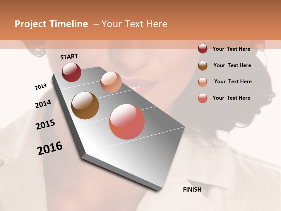 Corporate Smile Woman PowerPoint Template