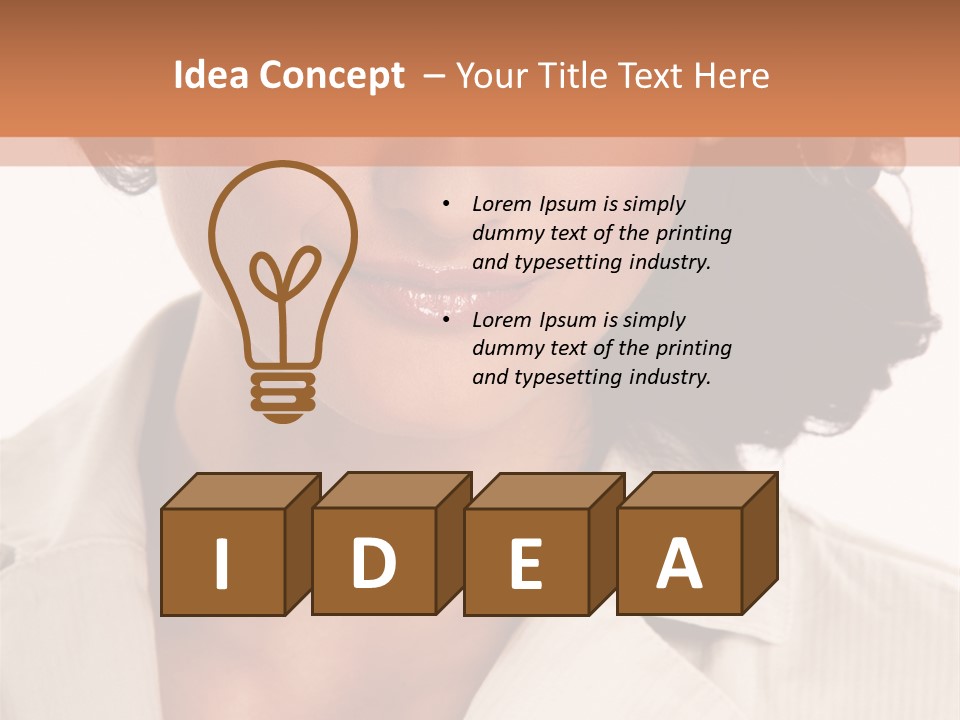 Corporate Smile Woman PowerPoint Template