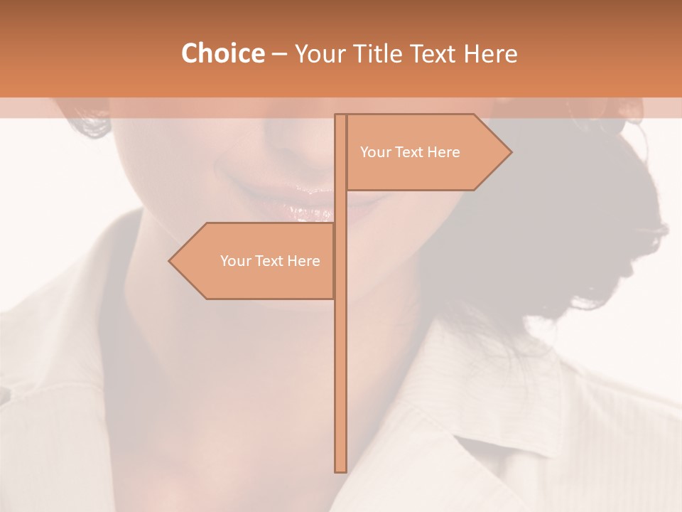 Corporate Smile Woman PowerPoint Template