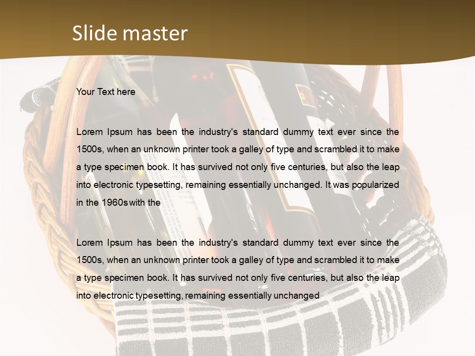 Food Drink Wine Bottle PowerPoint Template