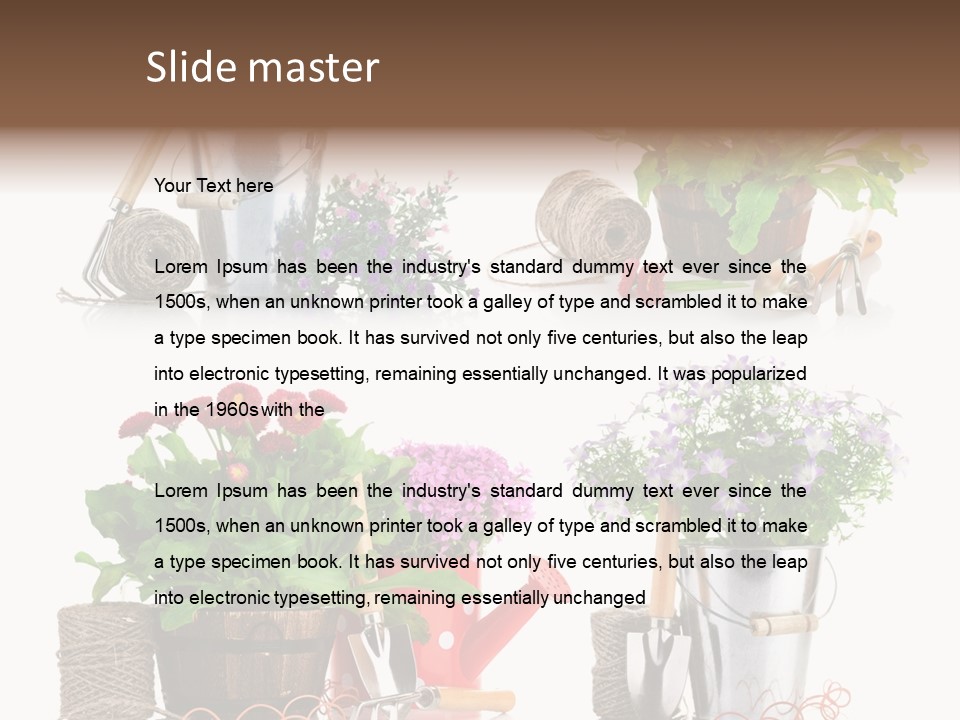 Landscape Blossoming Pink PowerPoint Template