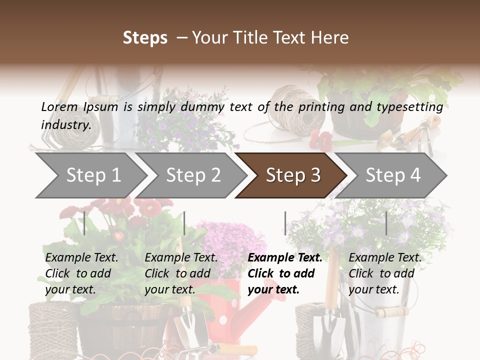 Landscape Blossoming Pink PowerPoint Template