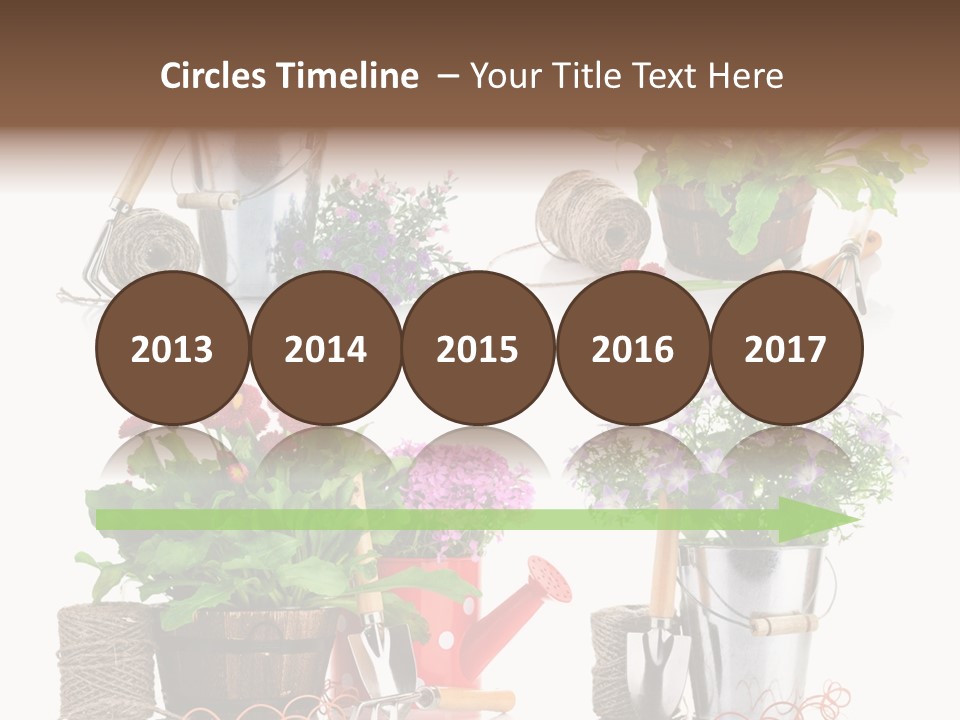 Landscape Blossoming Pink PowerPoint Template