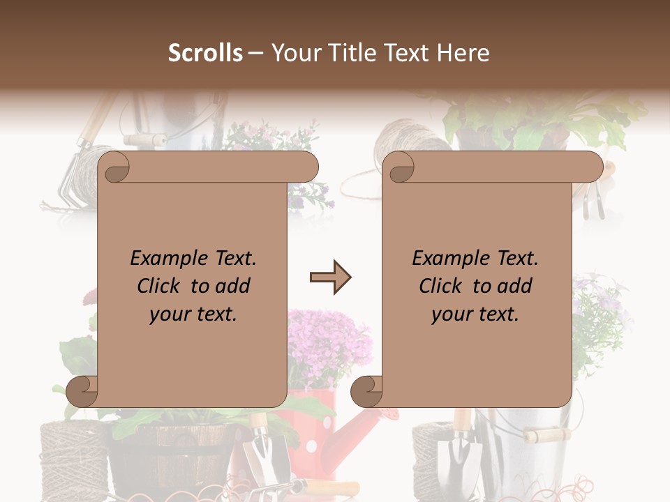Landscape Blossoming Pink PowerPoint Template