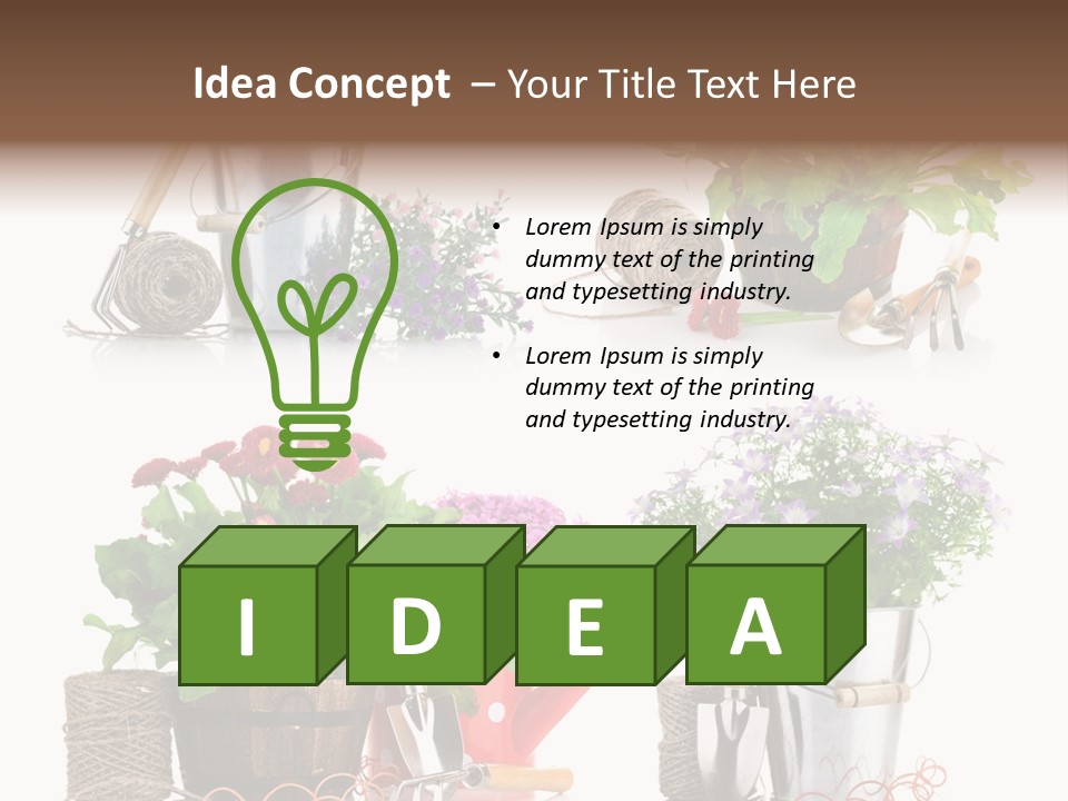 Landscape Blossoming Pink PowerPoint Template