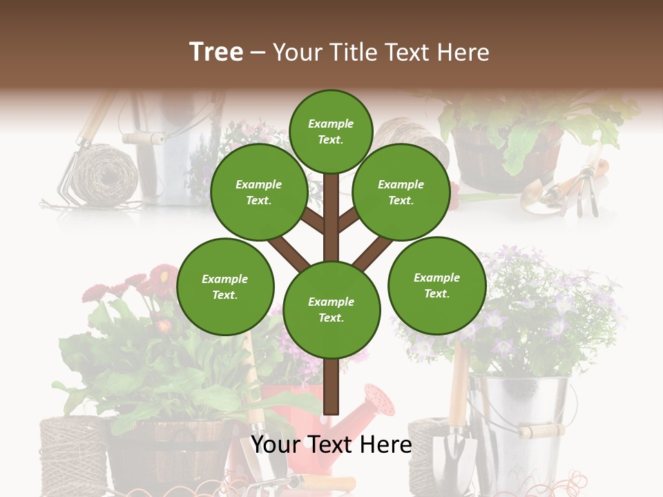 Landscape Blossoming Pink PowerPoint Template