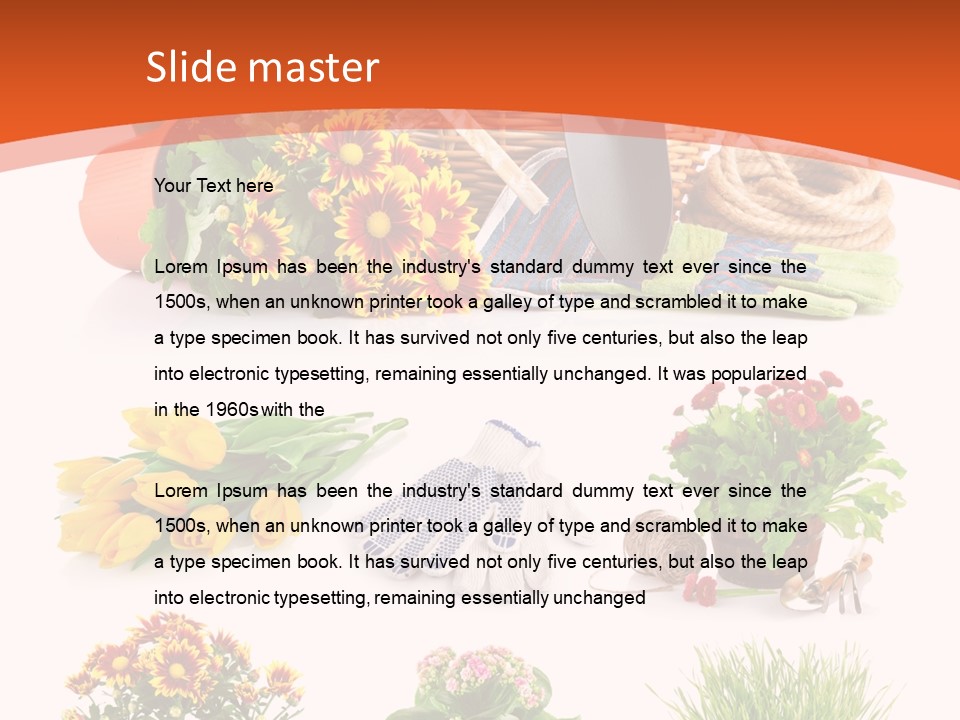 Grass White Leaf PowerPoint Template