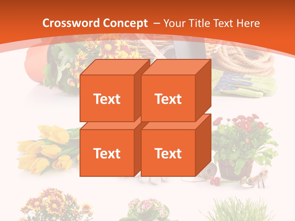 Grass White Leaf PowerPoint Template