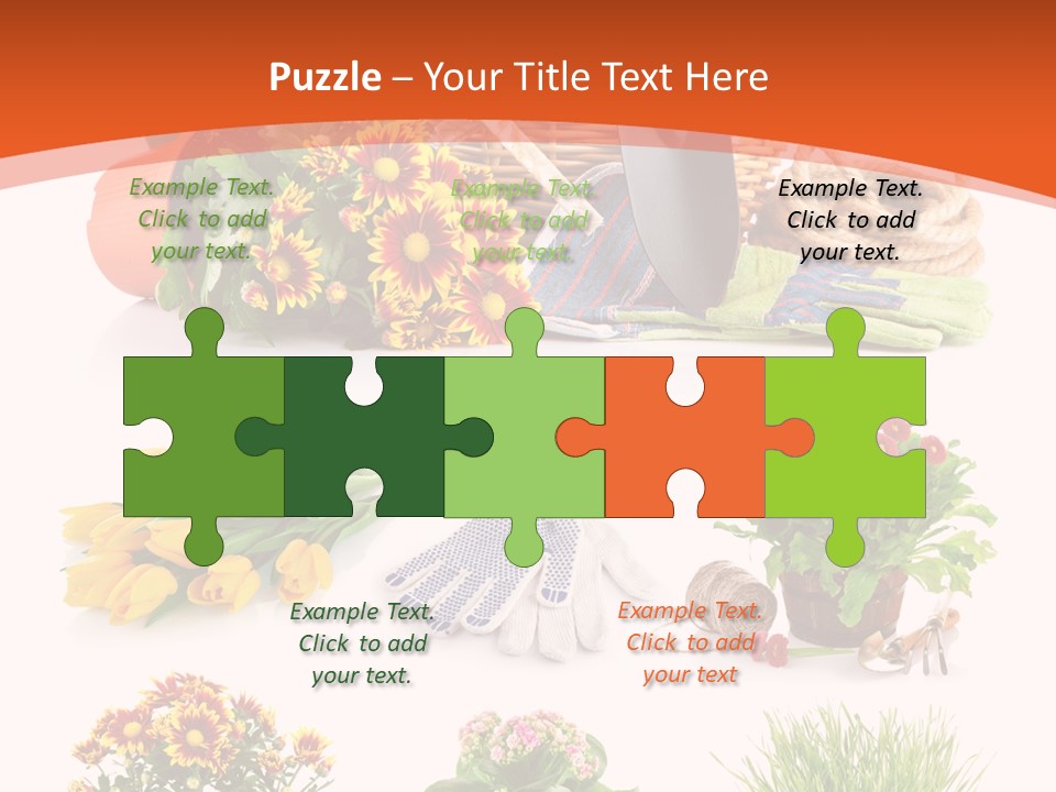 Grass White Leaf PowerPoint Template