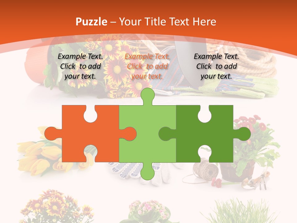 Grass White Leaf PowerPoint Template